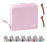 Standing Makeup Bag Portable, Large Capacity, Waterproof Vertical Makeup Bag Organizer, Multi-Purpose Large Capacity Oxford Cloth Toiletry Bag Office Desktop Storage Bags, with Compartments (Pink)