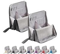 Standing Makeup Bag Portable, Large Capacity, Waterproof Vertical Makeup Bag Organizer, Multi-Purpose Large Capacity Oxford Cloth Toiletry Bag Office Desktop Storage Bags, with Compartments (2Pcs/B)