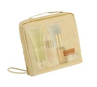 Standing Makeup Bag, Wide Opening, Waterproof Makeup Organizer with Zipper, for Women and Girls for Brushes Mirror Toiletry Jewelry School Bathroom Beauty, cream color, Please refer to the description