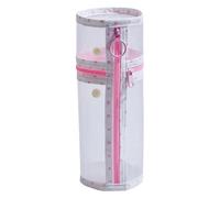 Standing Makeup Brush Holder Portable Clear Cylindrical Large Capacity with