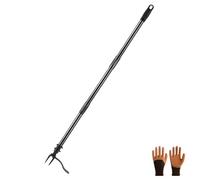 Standing, manual weed puller with long handle for effortless weeding in the garden, stainless steel weed remover, ideal for vegetable gardens and lawns