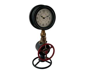 Standing Metal Industrial Rustic Warehouse Factory Station Pipe Wall Art Clock