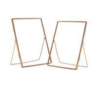 Standing Metal Photo Frames - 8" x 10" - Pack of 2 Nicola Spring Rose Gold One Size