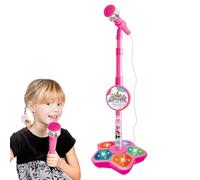 Standing Microphone for Kids - Musical Toy, Singing Microphone Lighting, Adjustable | MP3 Music Effects, Stage Microphone for Girl Party Role Play