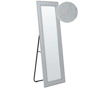 Standing Mirror LOCRONAN 150 cm Faux Leather Light Grey