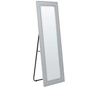 Standing Mirror LOCRONAN 150 cm Faux Leather Light Grey