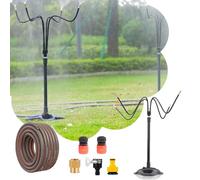 Standing Misting Sprinkler for Lawn/Garden, Quick Connect Drip Irrigation System Bendable Hose, Plant Watering Devices Indoor Potted Plants/Outdoor