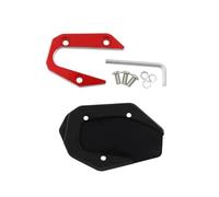 Standing Motorcycle Kickstand Extension Pad Foot Side Stand Enlarge Support Plate Replacement For Yamaha MT-03 2017-2021 Side panel(Red a)