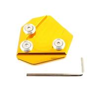 Standing Motorcycle Kickstand Foot Side Stand Extension Pad Support Plate Enlarge For Yamaha SMAX155 2013-2021 Side panel(Gold)