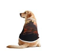 Standing Near The Castle Dog Shirt Vest Dog Clothes- Breathable Cooling for Big Dogs, Sun Protection Comfort Wear for Golden Retriever, Husky, Alaska Outdoor Activities X-Large