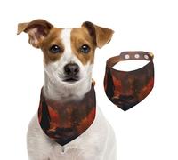 Standing Near The Castle Pet Scarf Dog Bandanas Spring Summer Soft Cotton Puppy Scarfs Adjustable Accessories for Small Medium Large Girl Boy Pup Large