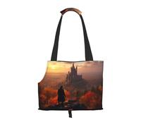 Standing Near The Castle Pet Tote Bag Foldable Handbag Carrier for Small Dogs Cats Puppy Portable Travel Shoulder