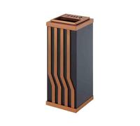 Standing Outdoor Ash Pillar Hotel Trash can Lobby Vertical Stainless Steel Corridor Aisle Hotel Club Lobby Cigarette Butt Holder(Black)