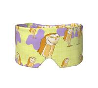 Standing Owl Printed Sleep Eye and Ear Masks (26.8Ã-4.3 inches) Suitable for Travel, Yoga, Deep Rest Indoor and Outdoor