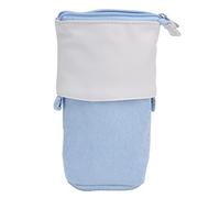 Standing Pencil Case Telescopic Holder Corduroy for Office | Adjustable Height, Easy Cleaning, Lightweight 65g, Zippered Closure, Structured Base, Multi-Purpose Organizer, 125mm Opening