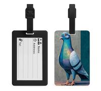 Standing Pigeon Luggage Tag Travel Bag Suitcase Baggage Name Tags