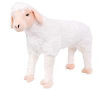 Standing Plush White and Pink Kid Riding Stuffed Animal Baby vidaXL