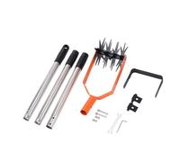 Standing Position Soil Cultivator Tool with Rotating Cutter and Adjustable Handle for Comfortable Gardening Tiller Cultivator Manual