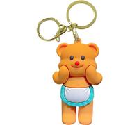 (Standing Posture) Cute Keychains, Small Bear Doll Pendant, Anti-Lost Backpack Charm, Funny Party Favors, Cute Bag Decorations for Party Birthday Classroom Prizes
