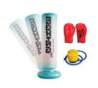 Standing Punch Bag 180 cm with PU Boxing Gloves - Standing Punch Bag for Teenagers & Adults, Punching Bag for Boxing Training Home, Kickboxing, MMA, Karate & Sandbag Training, Stable & Low Noise