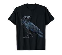 Standing Raven Detailed Artwork T-Shirt