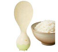 Standing Rice Spatula - Non Stick Paddle Scoops, Vertical Self Standing Spoons, Upright Eggshell Shape Handle, Heat Resistant Kitchenware Utensils, Home & Kitchen Supplies, White Silicone Server