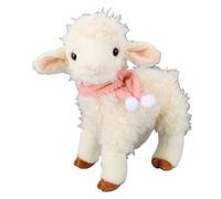 Standing Sheep Plush Toy, 10.24 Inch Soft Lamb Stuffed Animal for Kids | PP Cotton Filling, Hugging Suitable, Cute Scarf Design, Machine Washable, Birthday Gift