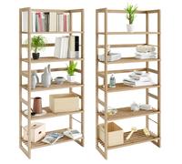 Standing Shelf Öland 2Pcs Set Wood 136x58x27cm 5 Shelves