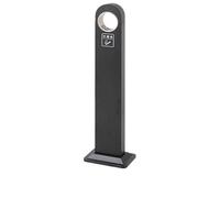 Standing Silver/Black Outdoor Rainproof Stainless Steel Floor Standing Ash Column Cigarette Extinguisher Bucket Cigarette Butt Holder(Black)