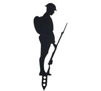 Standing Soldier Silhouette Garden Decoration,Lest We Forget Rust-resistant Metal Memorial Soldier Silhouette Statue Stakes for Yard,Lawn, Fallensoldier Memorial Sculpture for Remembrance Day (1pcs)