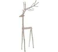 Standing Stag Ornament - Large - Silver Metal