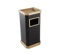 Standing Stainless Steel Vertical Floor-mounted Ash Column Hotel Lobby Shopping Mall Elevator Entrance Ashtray Square Outdoor Trash Can Cigarette Butt Holder(A)