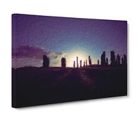 Standing Stones In The Isle Of Lewis Canvas Print | Gallery Wrapped 30mm Frame Wall Art | 20x14 inches | Ready to Hang | Modern Picture | Living Room Bedroom Lounge Office