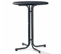 Standing Table Ø86 Cm Iron Gray Steel Frame, Mecalit-Pro Plate High Table 112 Cm