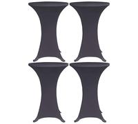 Standing Table Cover 4 pcs Anthracite Stretch Polyester 90% 10% Spandex 80cm Set