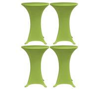 Standing table cover 4pc Apple Green 70cm Stretch Polyester-Elastane 4pcs Reuse