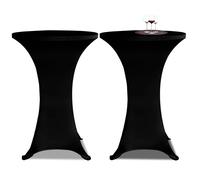 Standing Table Cover Ø60cm Black Stretchy 2pcs Reusable Spandex Polyester Event