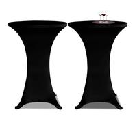 Standing Table Cover Ø60cm Black Stretchy 2pcs Reusable Spandex Polyester Event