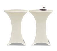 Standing Table Cover Ø70cm Cream Stretch 2 pcs