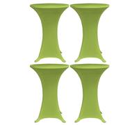 Standing Table Cover 80 cm Lime Green Stretch 90% Polyester 10% Elastane x4 Set