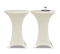 Standing Table Cover Ø80 Cream Stretch 2 pcs