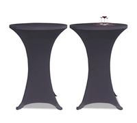 Standing Table Cover Anthracite 80cm Stretch Polyester/Elastane 2pcs Party Event