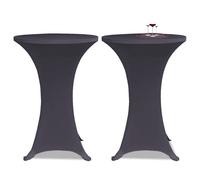 Standing Table Cover Anthracite 80cm Stretch Polyester/Elastane 2pcs Party Event