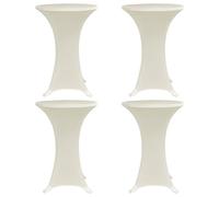 Standing Table Cover Cream Stretch Ø60cm Fit Bar Tables H120cm Wash40C Pack of 4