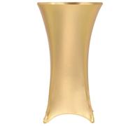 Standing Table Cover Gold Stretch Polyester-Elastane 60cm Dia Set of 2 Reusable