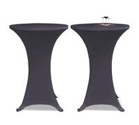 Standing Table Cover Stretch Anthracite 70cm High Polyester-Spandex Elastic 2pcs
