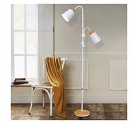 Standing Tall Lamps Floor Lights Wooden Floor Lamp LED Wrought Iron Personality Vertical Adjustable Floor Lamps Reading Lamp Reading Light (Color : White, Size : 21 * 161CM)