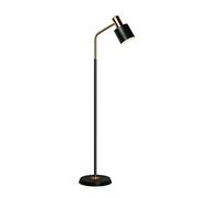 Standing Tall Lamps Iron Floor Lamp With Foot And Baking Paint Shade LED Standing Light Metal Adjustable Reading Lamp For Living Room Reading Light (Color : A-Black, Size : Push button)
