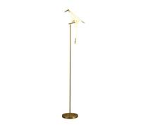 Standing Tall Lamps Nordic Creative Bird Floor Lamp Acrylic Lampshade Floor Light for Living Room Bedroom Paper Crane Bird Standing Lamp Led Reading Light