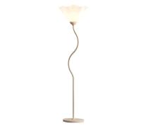 Standing Tall Lamps Nordic Floor Lamp Petal Shape Metal High Pole Lamp with Spherical Lampshade Reading Light Standing Lamp Reading Light (Color : White, Size : 28 * 152cm)